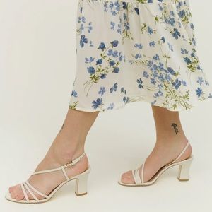 Reformation Pixie High Heel Sandals size 6 color almond